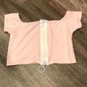 LF cropped zipper shirt *FINAL PRICE DROP*